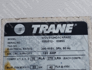 Chiller TRANE WCVS12 báo lỗi F3 