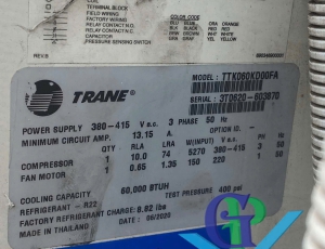 Cung cấp máy nén máy lạnh Trane 60.000Btu/h  Model TTK060KD00FA