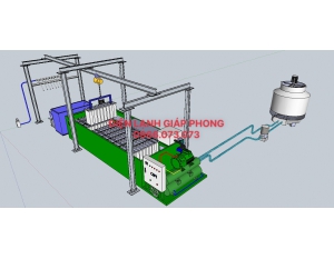 Máy Làm Đá Cây Công Suất 5 Tấn/ Ngày ( 100 Cây/ Ngày) , Khuôn Đá Cây 50kg/ Cây